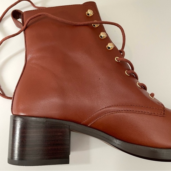 Madewell Patti lace-up boot Warm Cinnamon NIB sz 9.5 - Picture 8 of 14